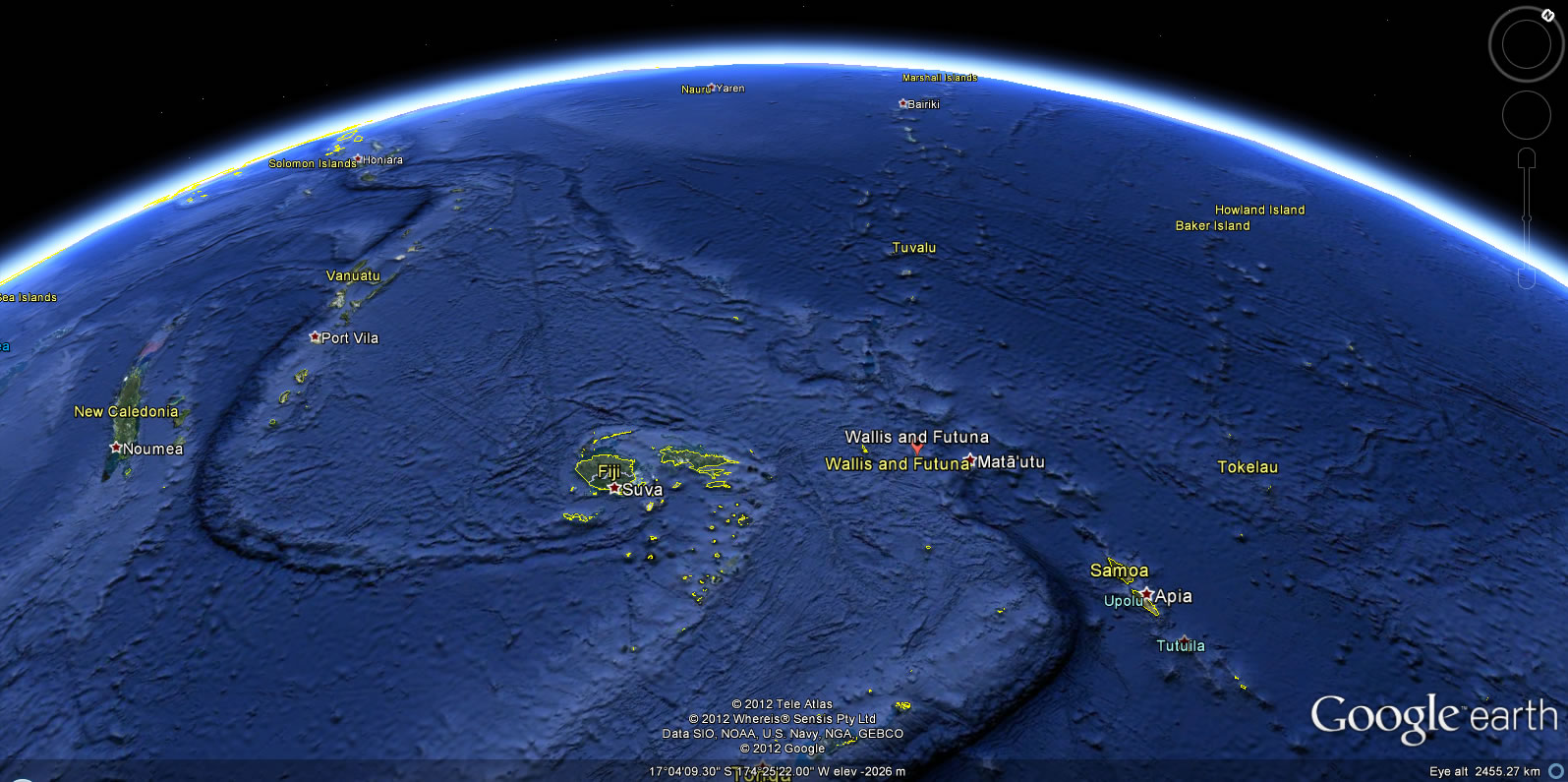 Wallis et Futuna terre carte